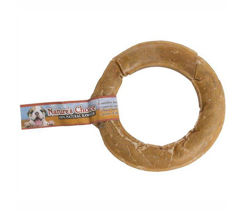 Loving Pets 6 Inch Nature's Choice Pressed Rawhide Donut