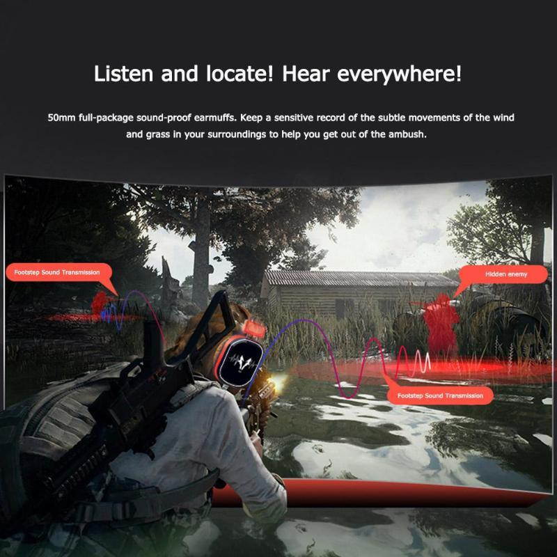 USB Wired Gaming Headphone LED RGB Lighting Over-Ear Gamer Headset with Microphone for PC Laptop Xbox One PS4 Not glowing black gray