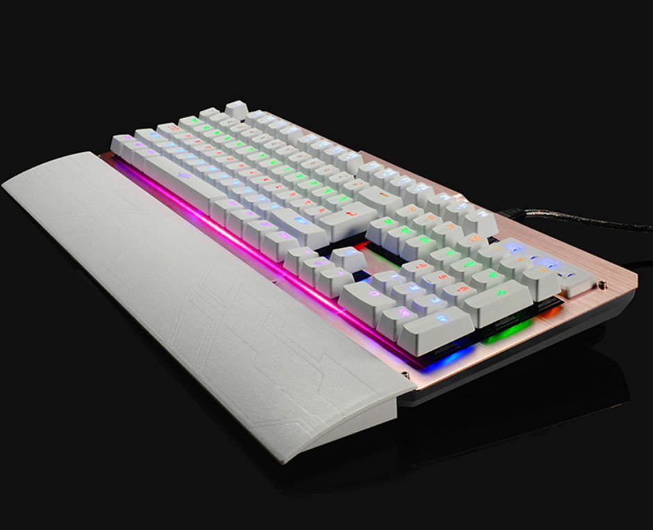 K26 Blacklit Mechanical Gaming Keyboard with Blue Switches - 104 Keys Wired USB Keyboard with 8 Color LED- Anti-ghosting Keys