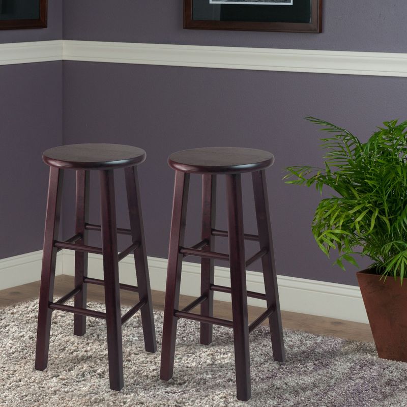 2pc 29" Pacey Barstool Set Espresso - Winsome