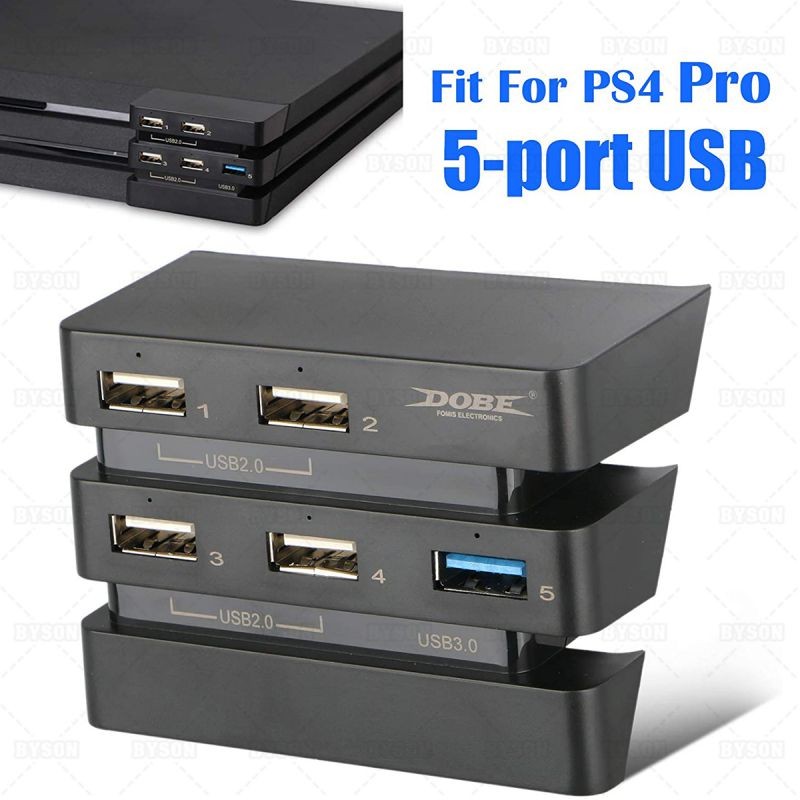 Ackmioxy 5 Port Hub for PS4, USB 3.0/2.0 High-Speed Expansion Hub Charger Controller Adapter Connector Compatible with Playstation 4 PS4 Gaming Console, Not for PS4 Slim, PS4 PRO