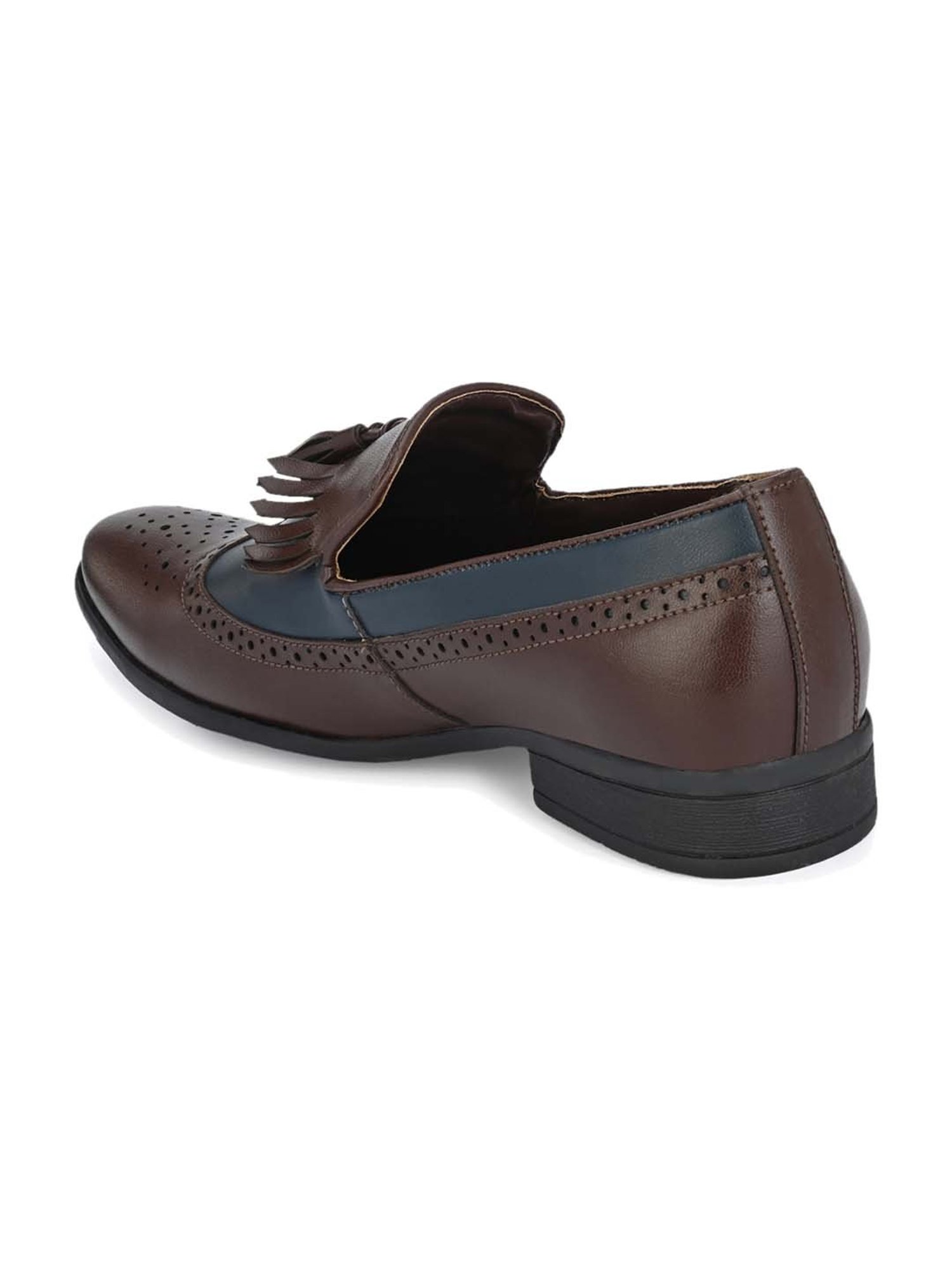 El Paso Men's Brown Formal Moccasins