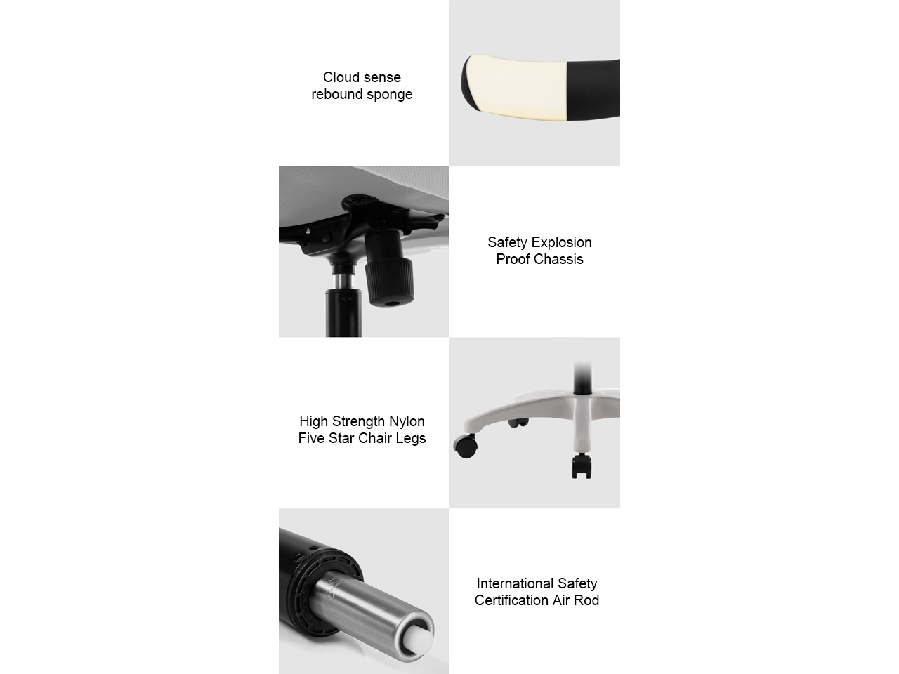 Ergonomic Office Chair with Lumbar Support, Height-adjustable Mesh Chair, Swivel Desk Chair with Armrests for Home Office