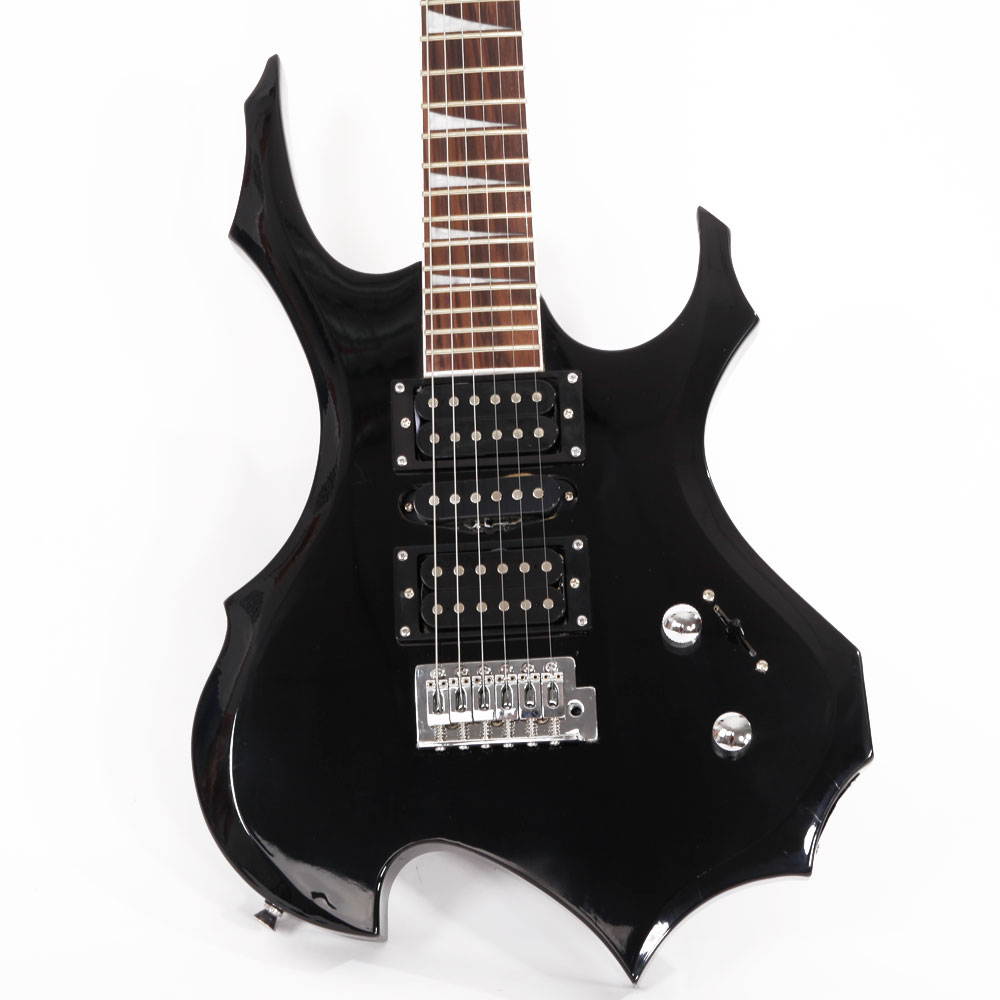 New 37" Black Basswood Electric Guitar for Beginner with Accessories