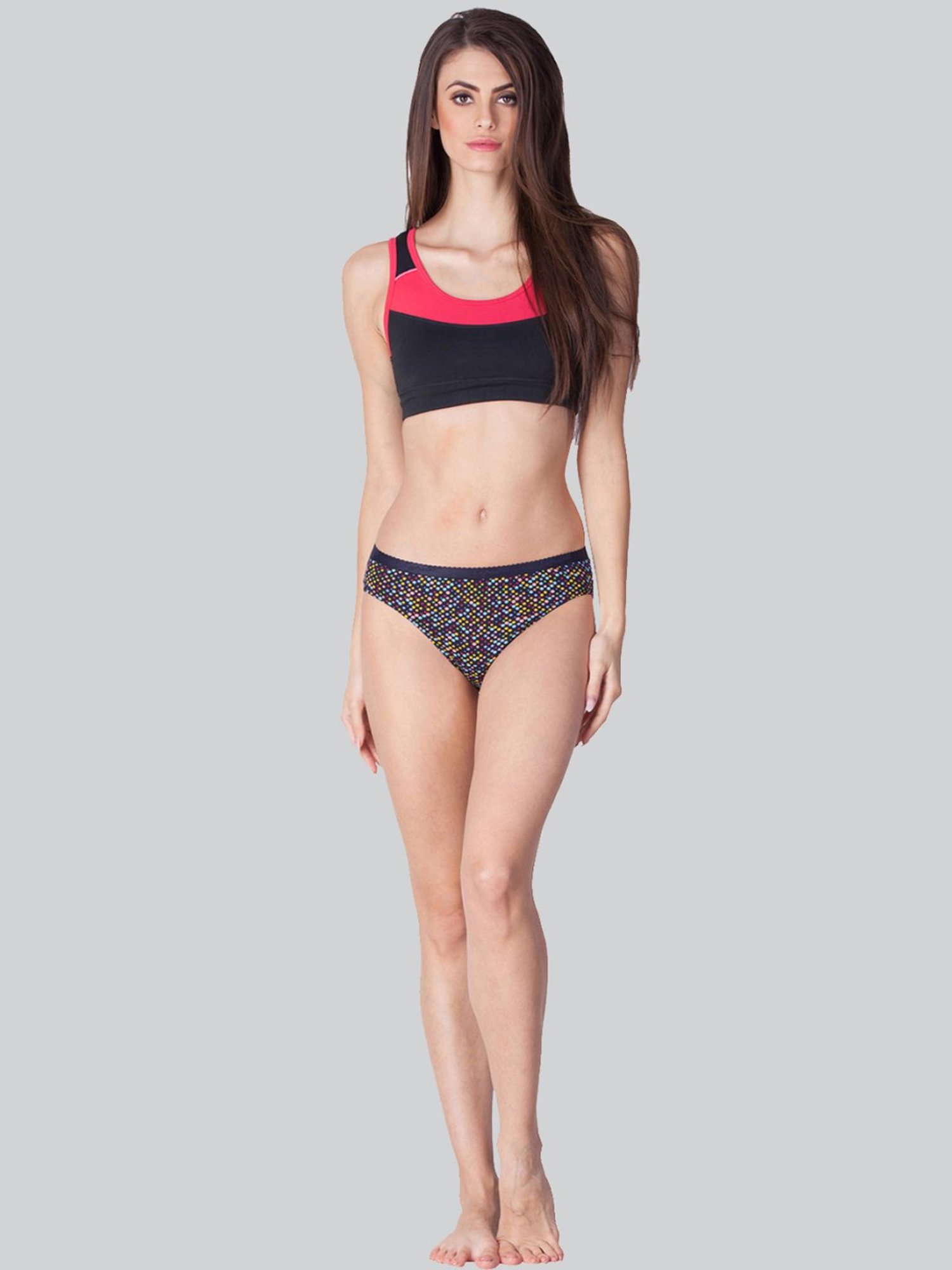 Lyra Assorted Color Cotton Printed Bikini Panties - Pack Of 10