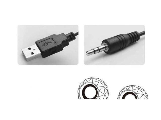 Corn Electronics 2.0 Channel USB Powered LED Light Mini Speakers 3.5mm USB Multimedia Small Audio Desktop Laptop Speaker - Blue