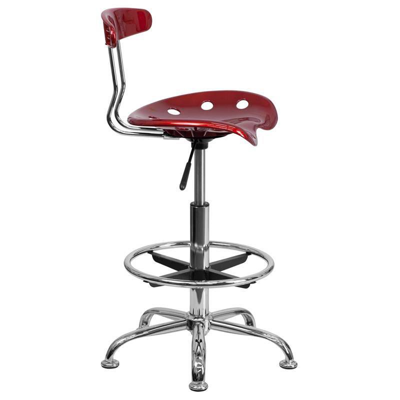 Tractor Seat Drafting Stool Red - Belnick