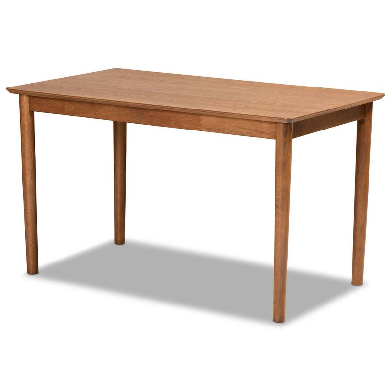 4pc Sanford Tan Wood Dining Nook Set Walnut Brown - Baxton Studio