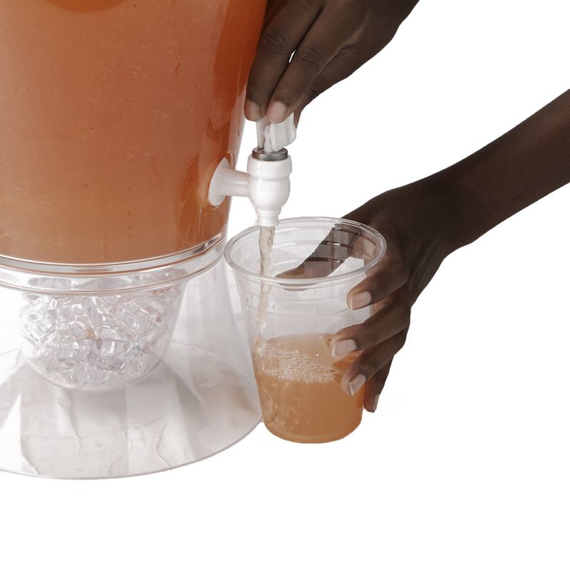 Mind Reader 1 Gallon Fruit Infuser Beverage Drink Dispenser with Spigotand Ice Bucket Bottom