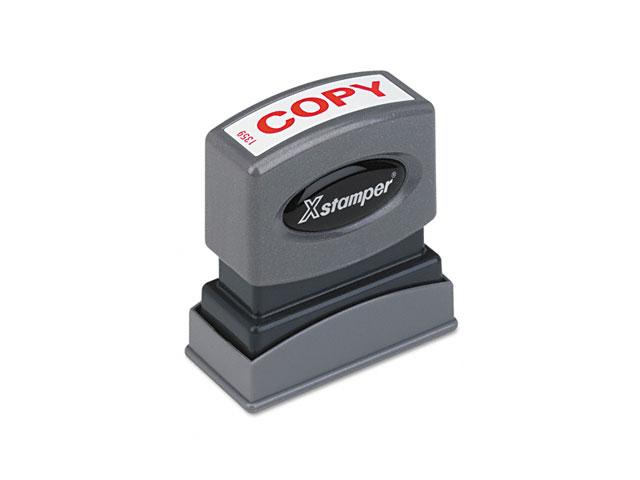 Xstamper ECO-GREEN 1359 Title Message Stamp, COPY, Pre-Inked/Re-Inkable, Red