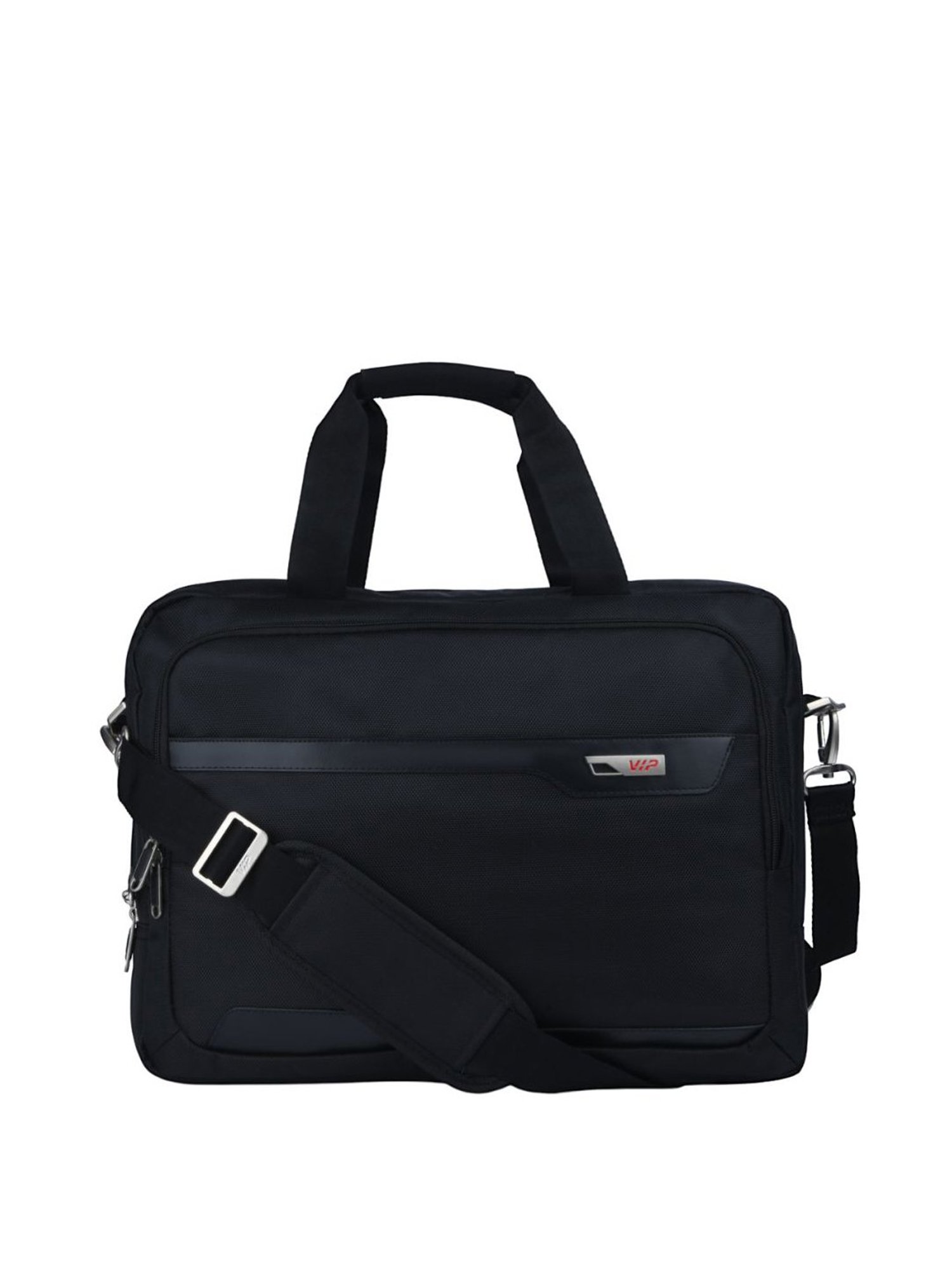 VIP Terminal Black Solid Polyester Laptop Messenger Bag