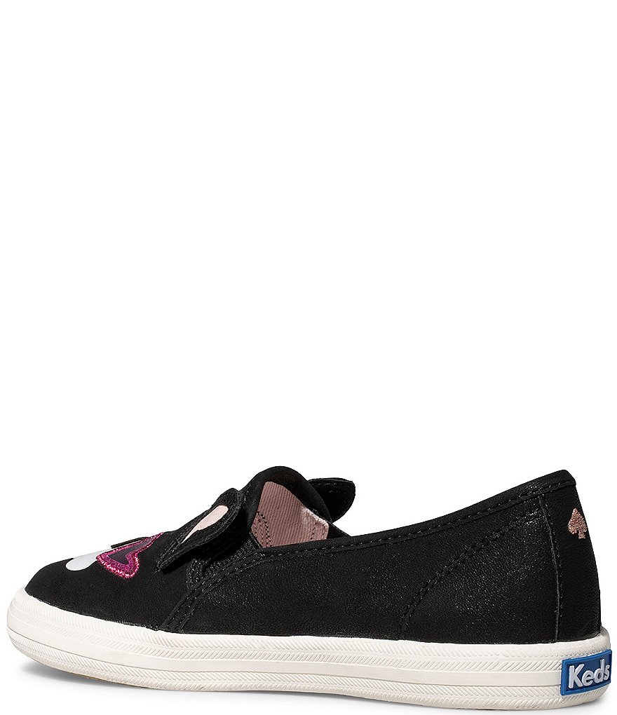 Keds Keds x kate spade new york Girls' Double Decker Leather Slip-On Sneakers (Youth)