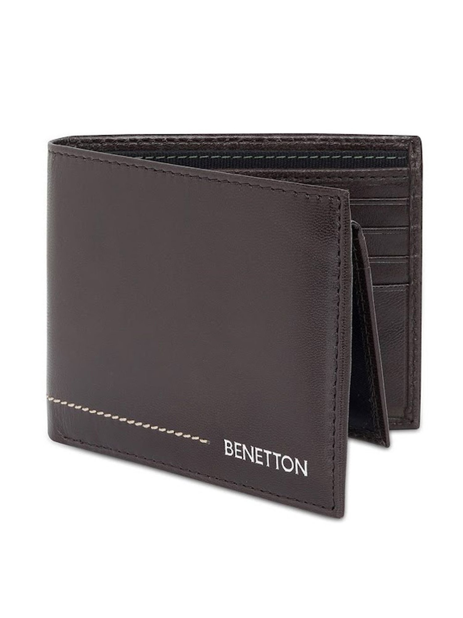United Colors of Benetton Benito Brown Leather Solid Bi-Fold Wallet