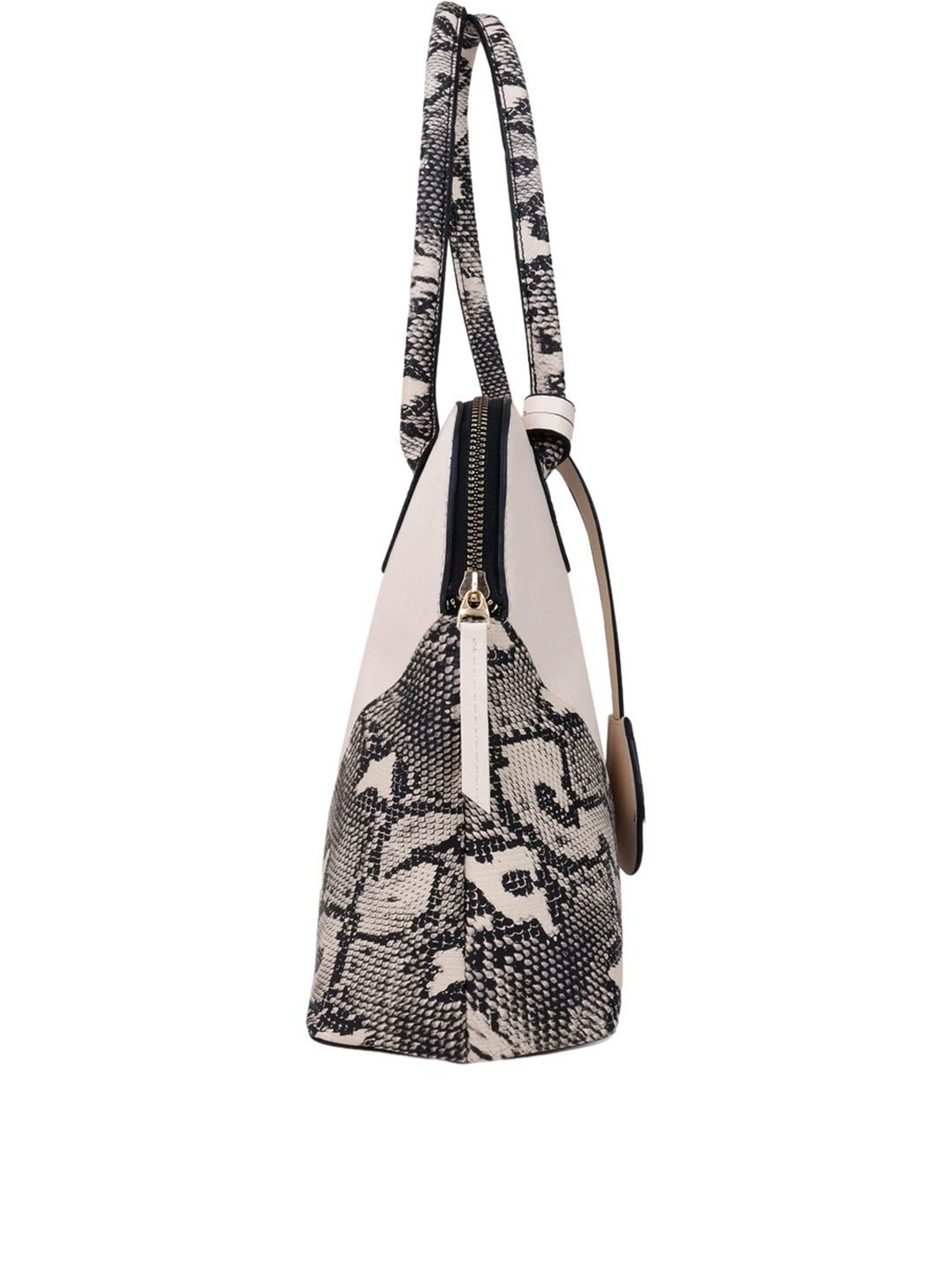 Carlton London Cream & Brown Animal Effect Medium Handbag