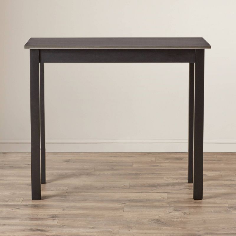 Cooper Stainless Steel Top Bar Table Wood/Black - Carolina Cottage