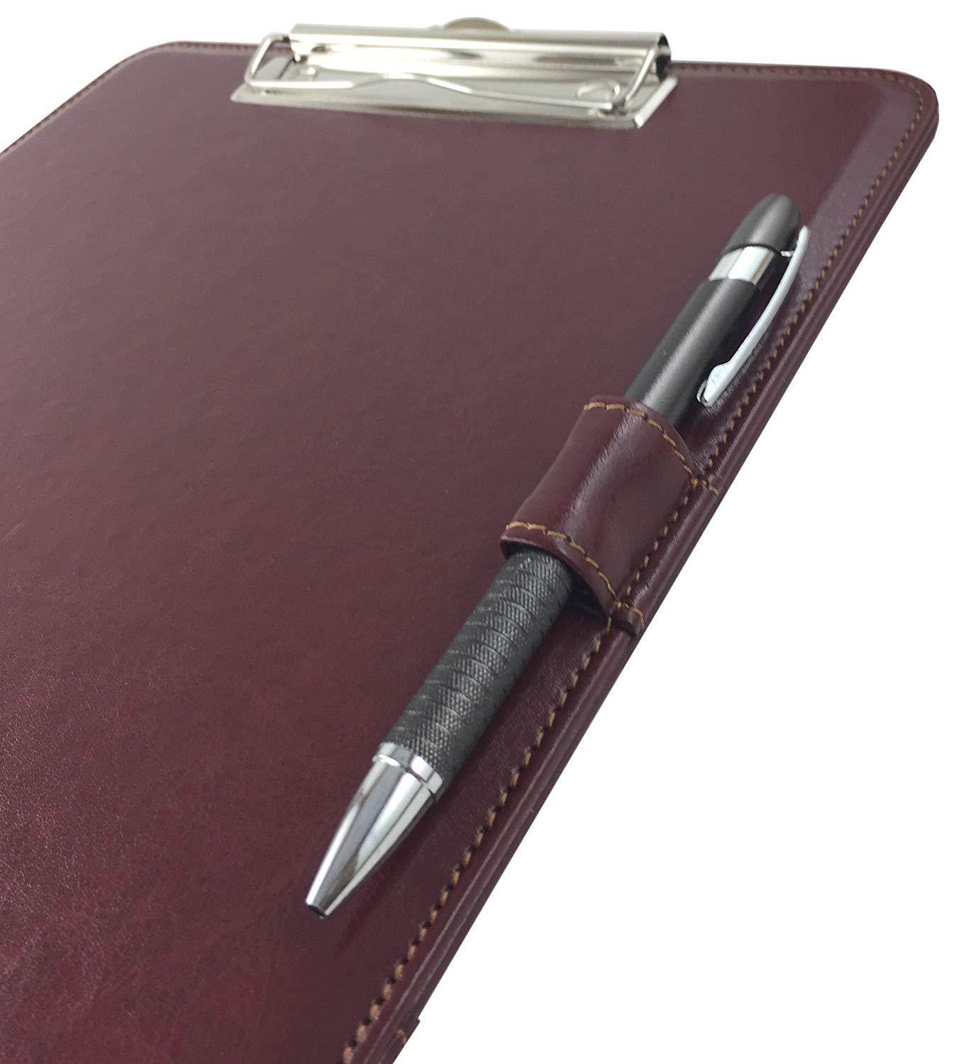 Trade Quest Clipboard Faux Leather Single (Tuscan Red)