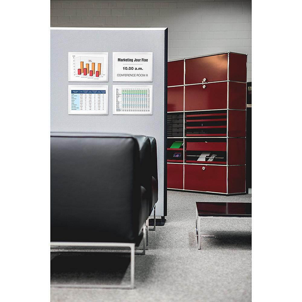 Durable DURAFRAME Grip - 8.50" x 11" Frame Size - Rectangle - Horizontal, Vertical - Magnetic, Hook & Loop Fastener, Stu