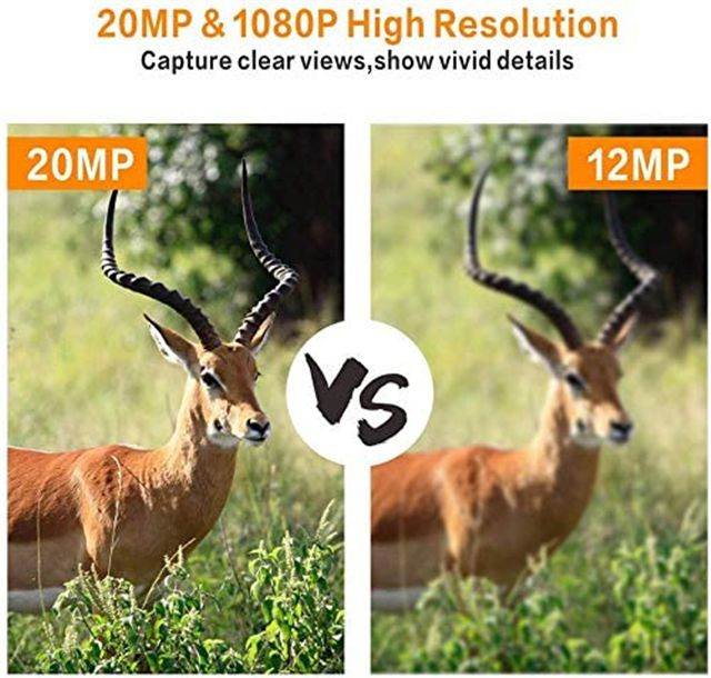 RINKMO Trail Camera, WiFi Game Camera with 20MP 1080P, Night Vision Motion Activated Waterproof IP66, 44pcs Infrared LED, 3 Infrared Sensors for Deer Hunting, 120&deg; Wide Angle FMC Lens(Micro SD Card)