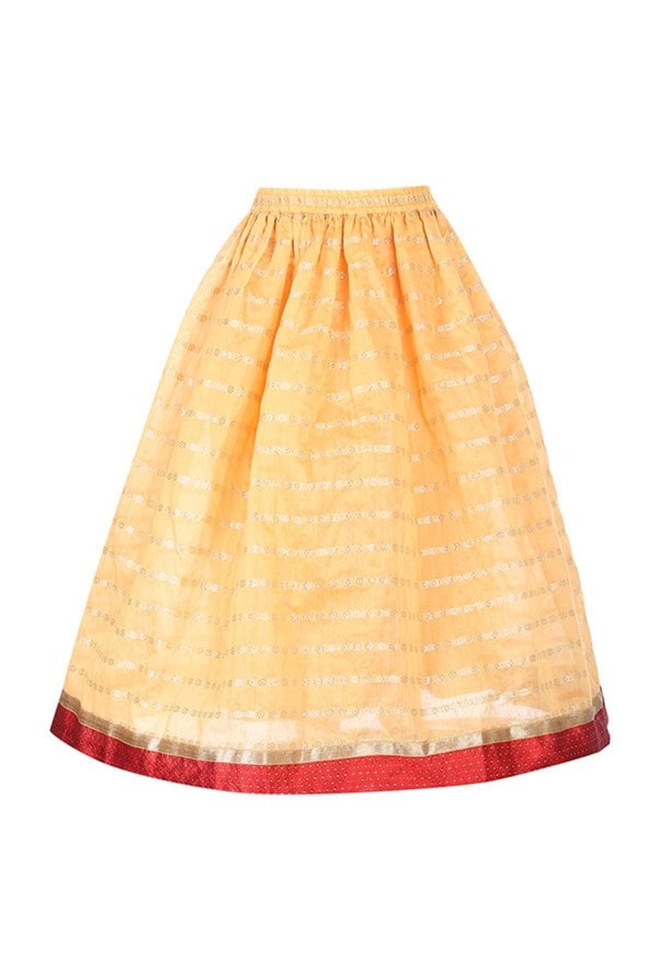 A Little Fable Kids Red & Beige Embellished Lehenga Choli