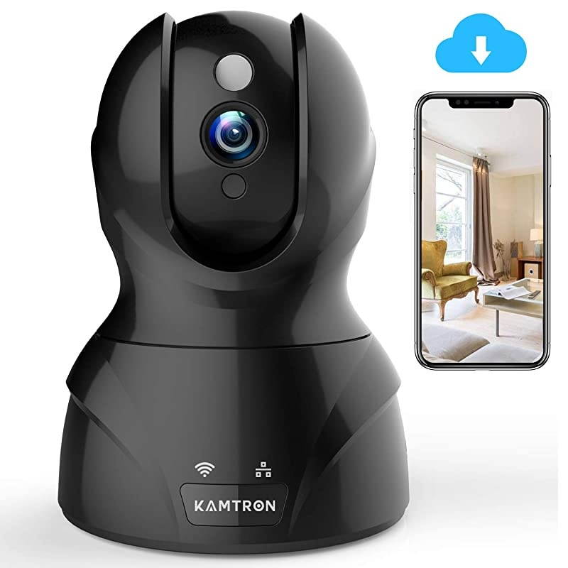 Wireless Security Camera with Twoway Audio  1080P HD WiFi Security Surveillance IP Camera Home Baby Monitor with Motion Detection Night Vision Black