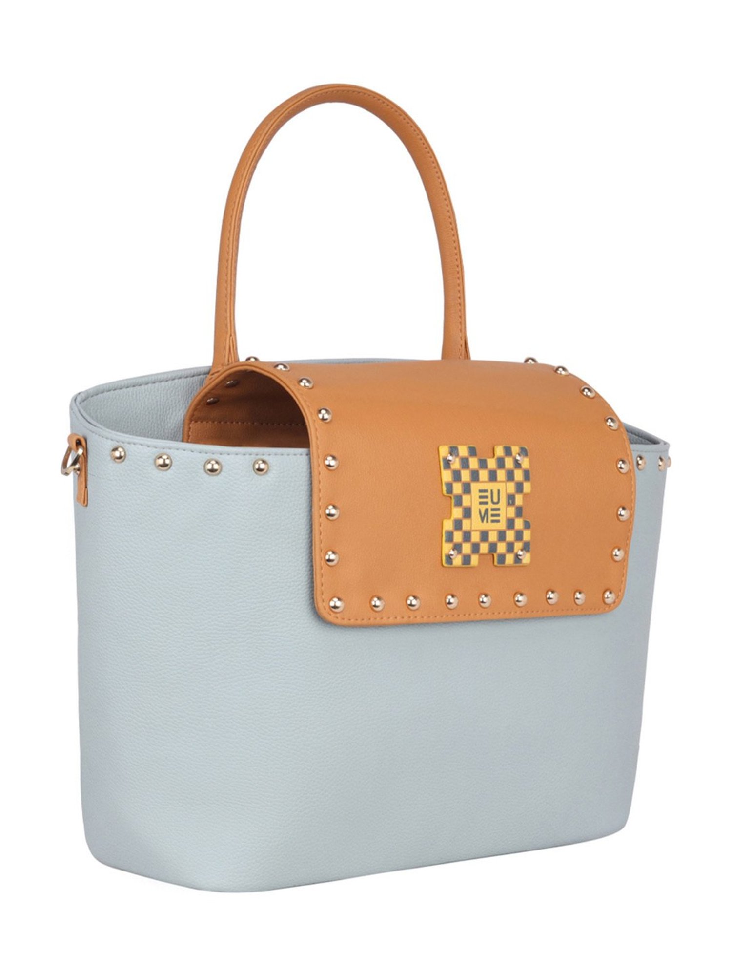 Eume Orchid Skyblue Leather Shoulder Bag