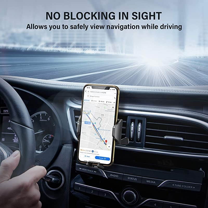 Car Phone Mount [2021 Upgraded Clip] Universal Air Vent Cell Phone Holder for Car [Thick Case Friendly] Compatible with iPhone 12 11 Pro Max SE XS XR 8 7 Galaxy S20 S10 S9 Note 20 10 &All