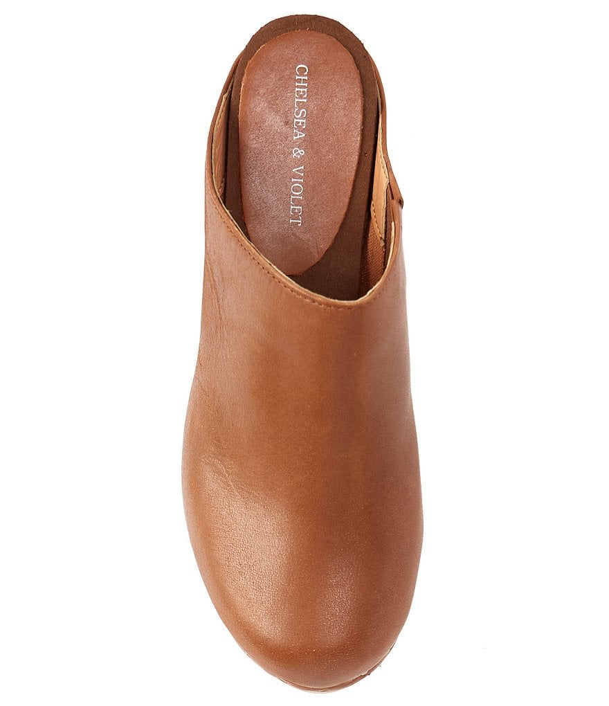 Chelsea & Violet Jana Studded Leather Clogs