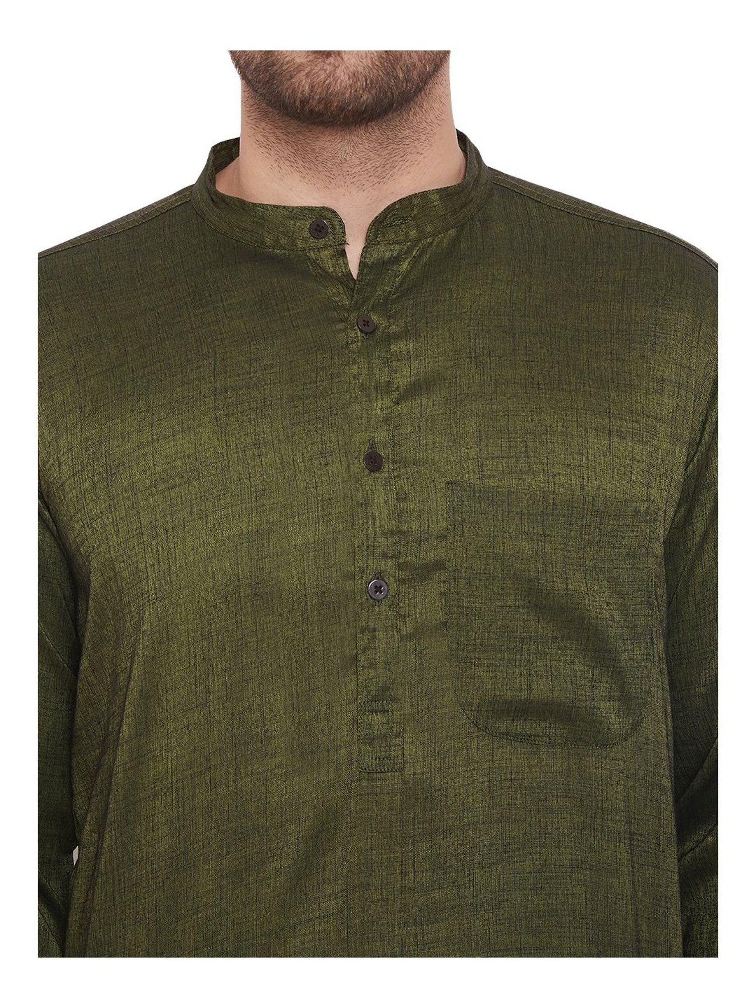Even Olive Green Regular Fit Kurta