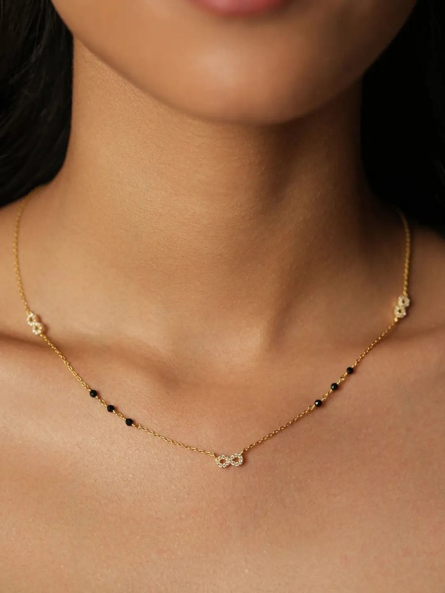 March by FableStreet 92.5 Sterling Silver Floral Mangalsutra for Women