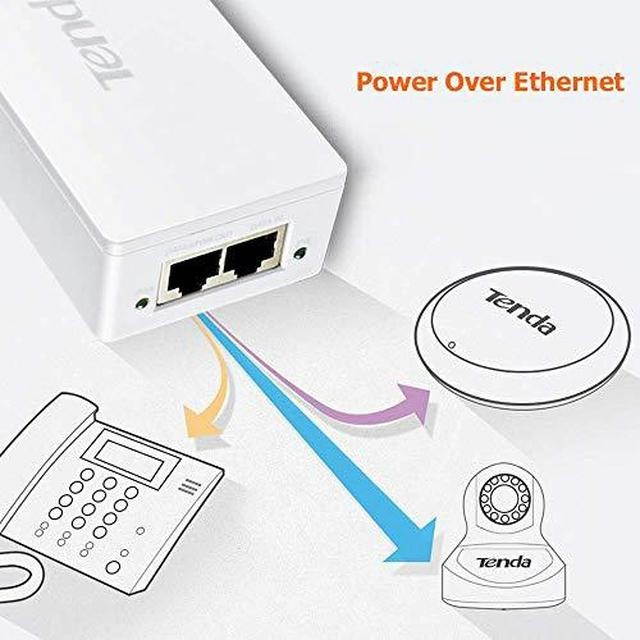 Tenda POE30G-AT Power-Over-Ethernet Injector , IEEE802.33af compatible, 10/100/1000Mbps RJ45 Poer, 1000M PoE Extension
