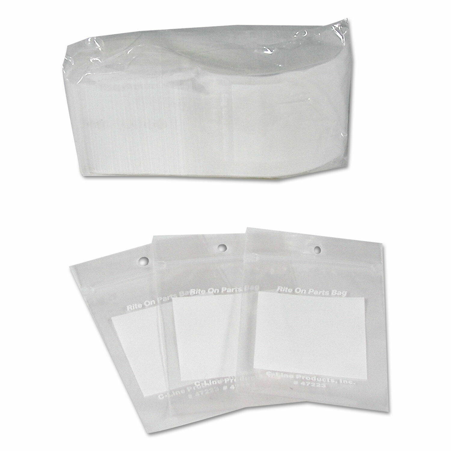 C-Line Write-On Recloseable Small Parts Bags Poly 2 x 3 Clear 1000/Carton 47223