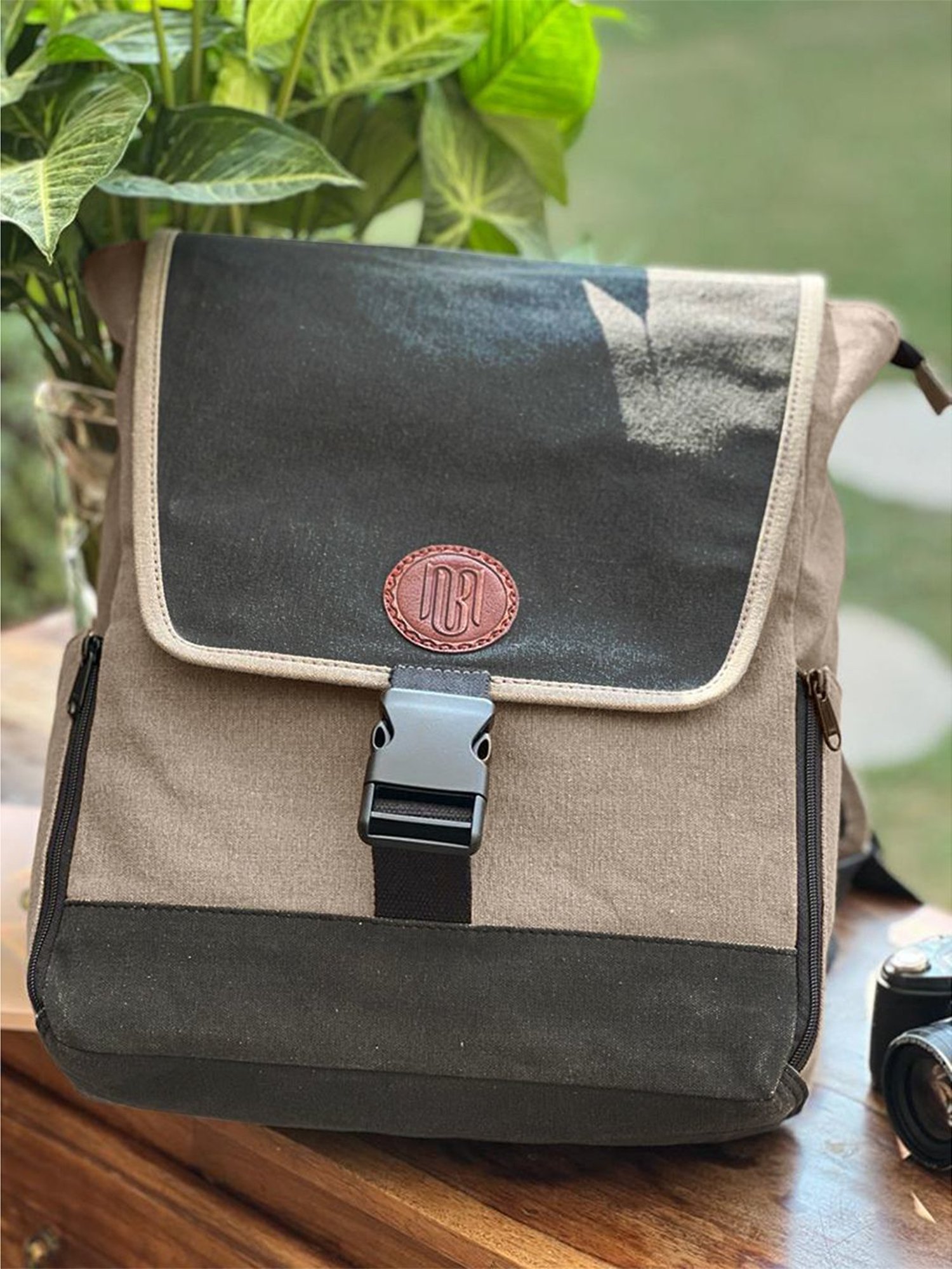 Mona B 18 Ltrs Beige Large Backpack