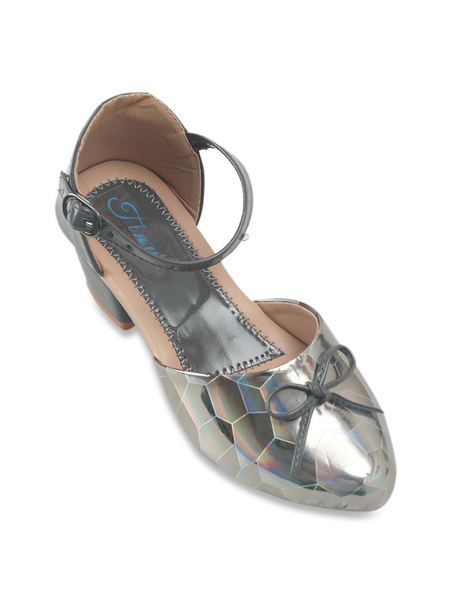 Tiny Bugs Kids Grey & Beige Ethnic Sandals