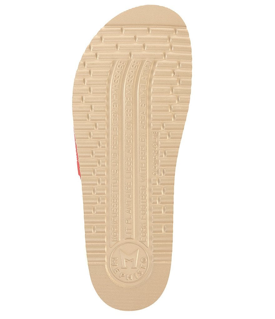 Mephisto Hanik Nubuck Leather Cork Wedge Slides