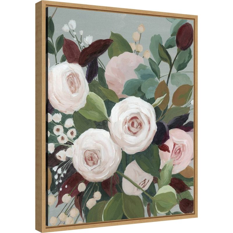 16" x 20" Bohemian Blooms II by Grace Popp Framed Canvas Wall Art - Amanti Art