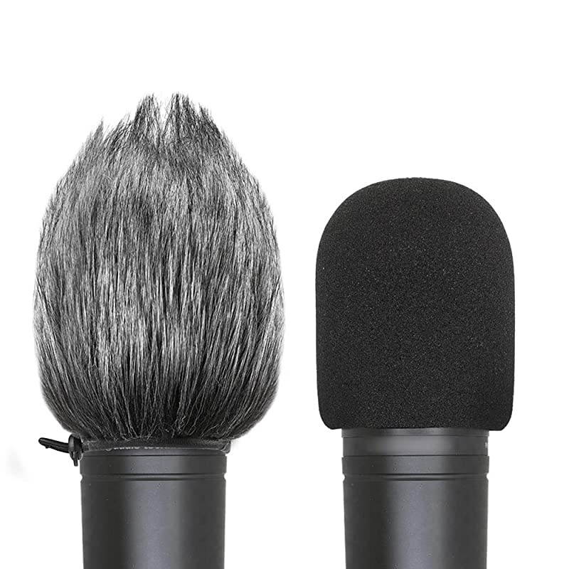 AT2020 Pop Filter Windscreen Furry WindscreenFur Foam Wind Cover for Audio Technica Microphone AT2020+ AT2035 AT4040 by