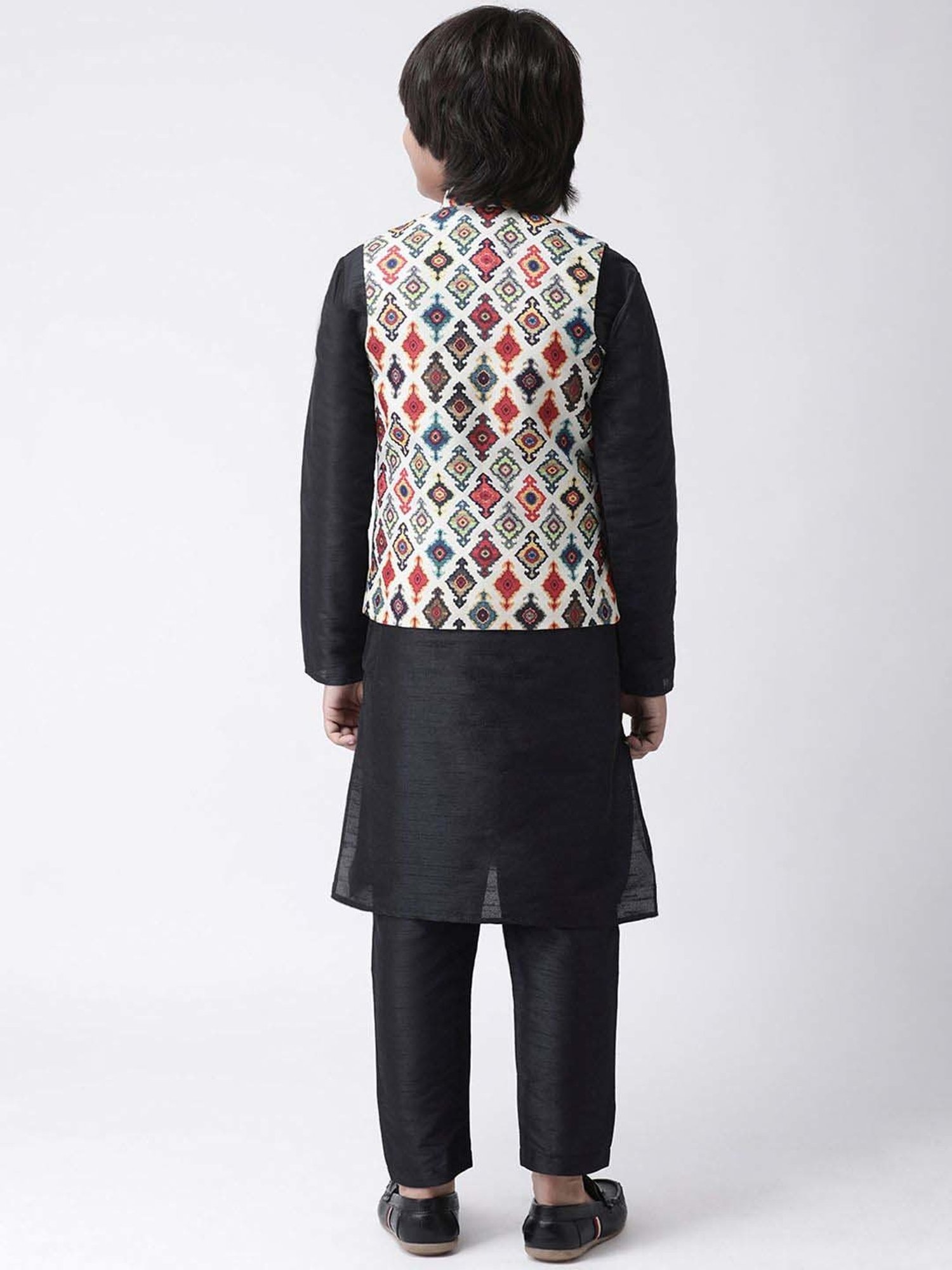 Hangup Plus Kids Multicolor Printed Full Sleeves Kurta Set