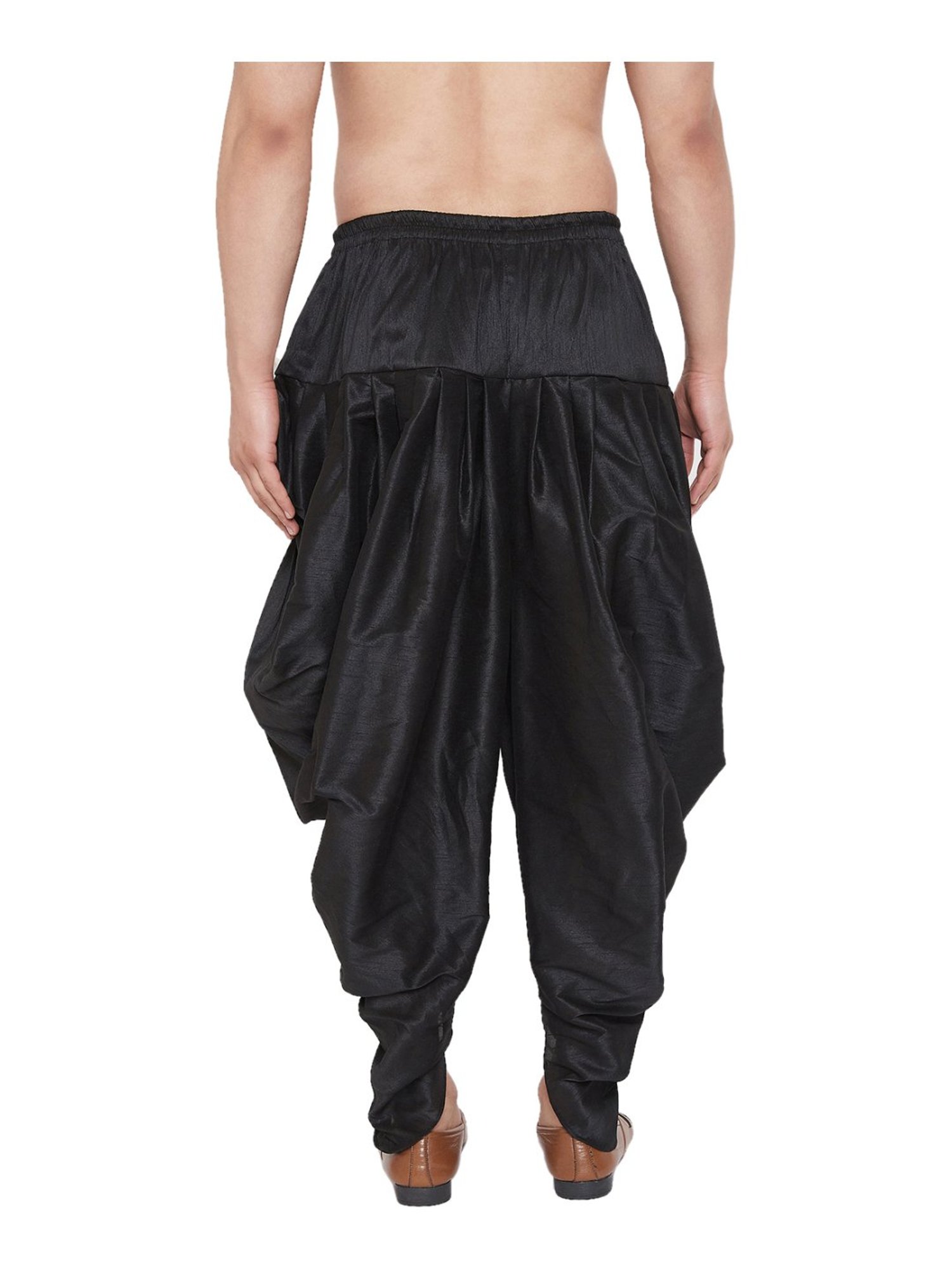 Ramraj ALAMEEN White Cotton Solid Dhotis