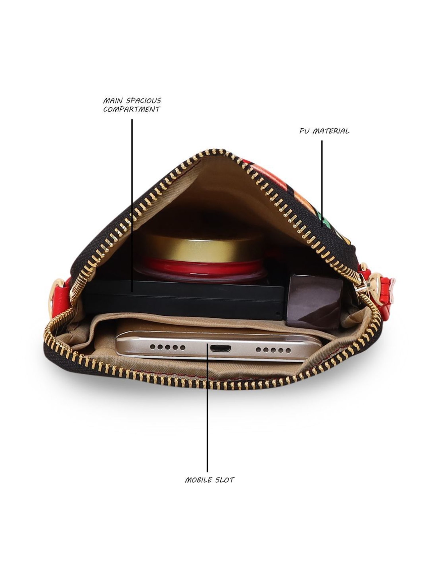 Sabhyata Multicolor Printed Small Cross Body Bag