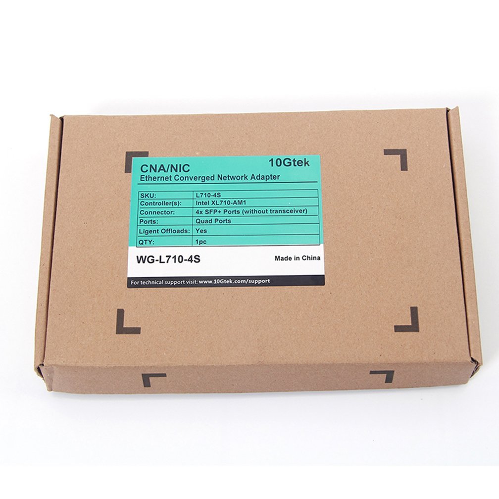 Network Card - for Intel X710-DA4 10GbE Converged Network Adapter (NIC), PCI-E x8, 4X SFP+ Port