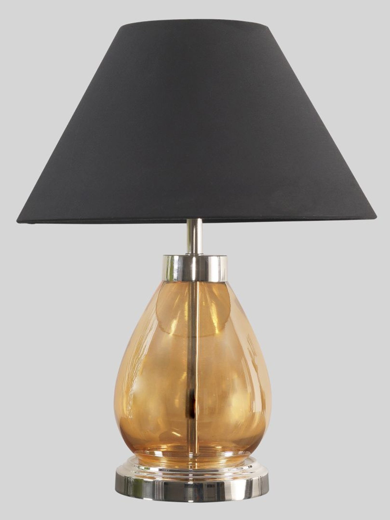 Kapoor Lamp Shades Amber & Pink Glass Fondi Finish Table Lamp