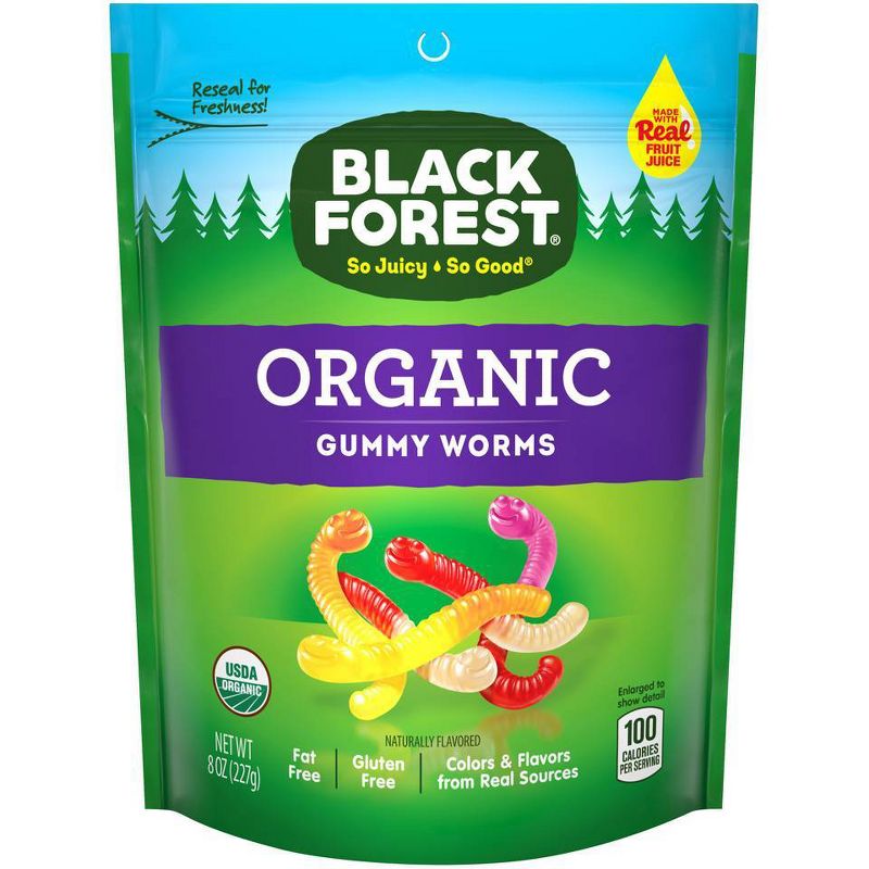 Black Forest Organic Gummy Worms - 8oz