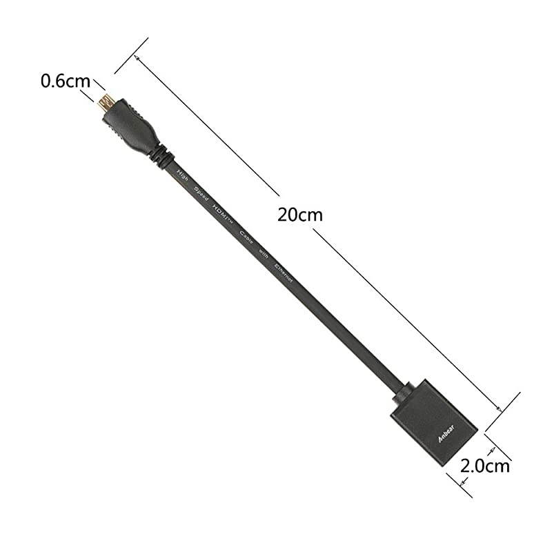 Micro HDMI to HDMI Adapter Micro HDMI to HDMI Cable HDMI to Micro HDMI Adapter for Gopro Hero and Other Action CameraCam with 4K&times;2K3D Supported