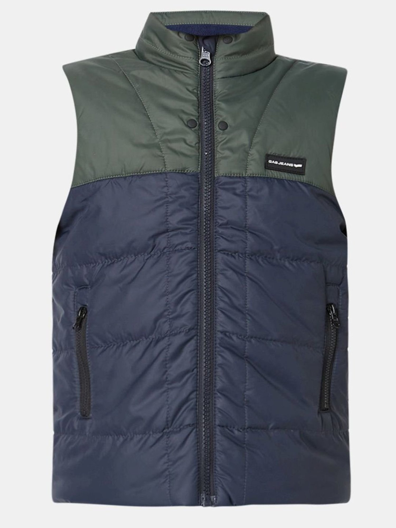 GAS Kids Navy & Green Color Block Jacket