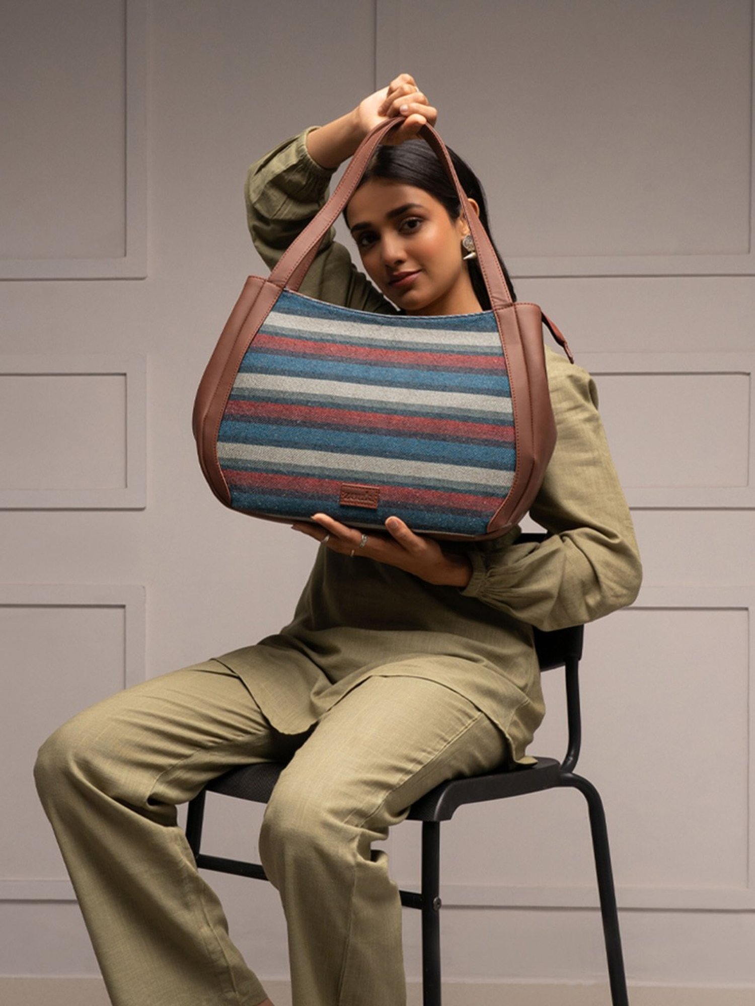 ZOUK Mysore Mosaic Multicolor Printed Luna Shoulder Bag