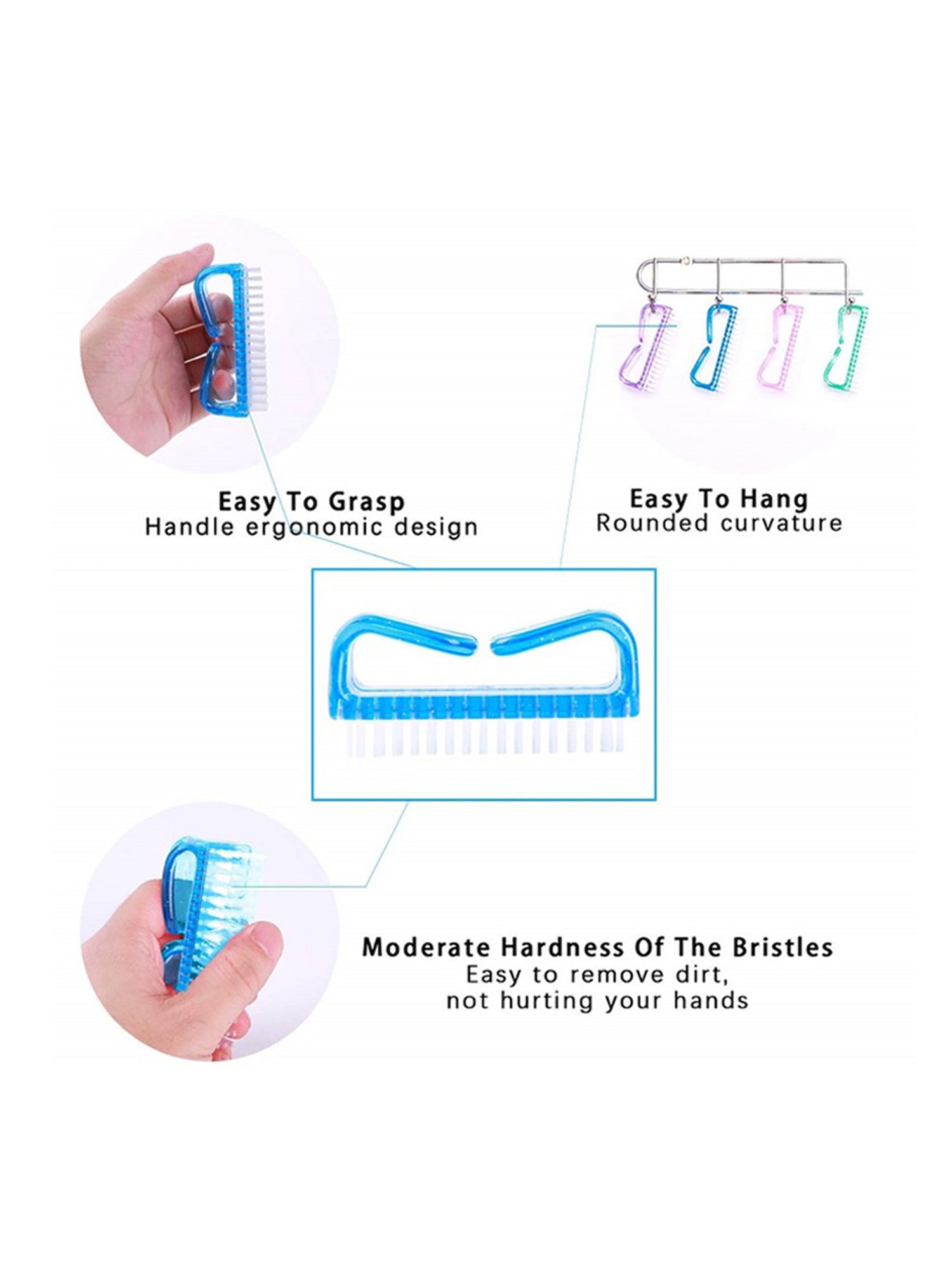 Bronson Professional Nail Brush Set - Pack of 2