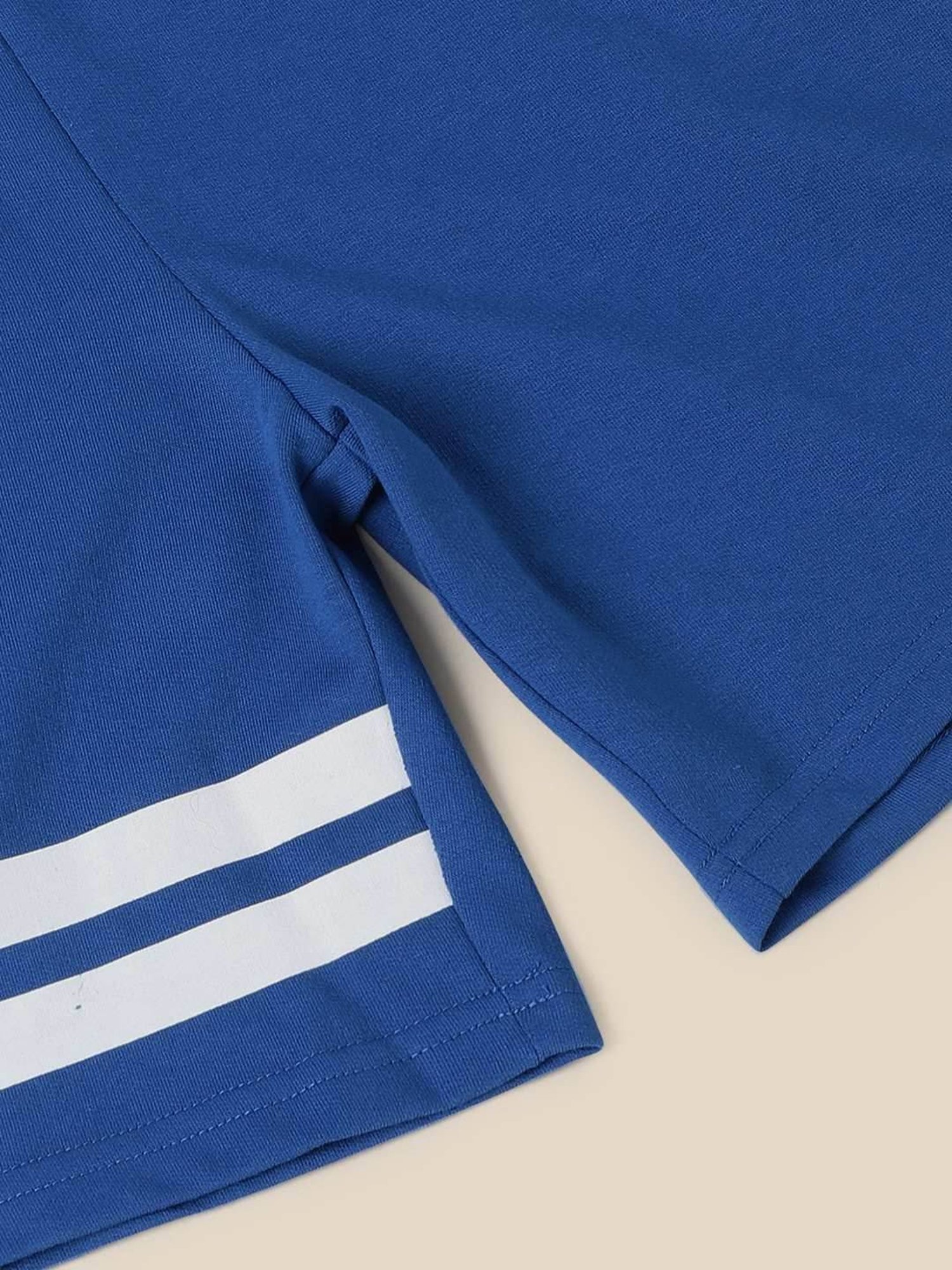 Kidsville Blue & White Printed Spiderman Shorts