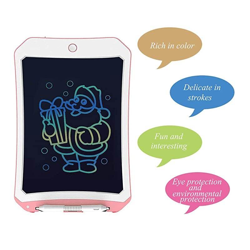 Upgraded Colorful Screen 8.5 Inch LCD Drawing Tablet for Kids Age 3+ , Electronic Magnetic Writing Doodlle Board-Toys (Pink-White-C)