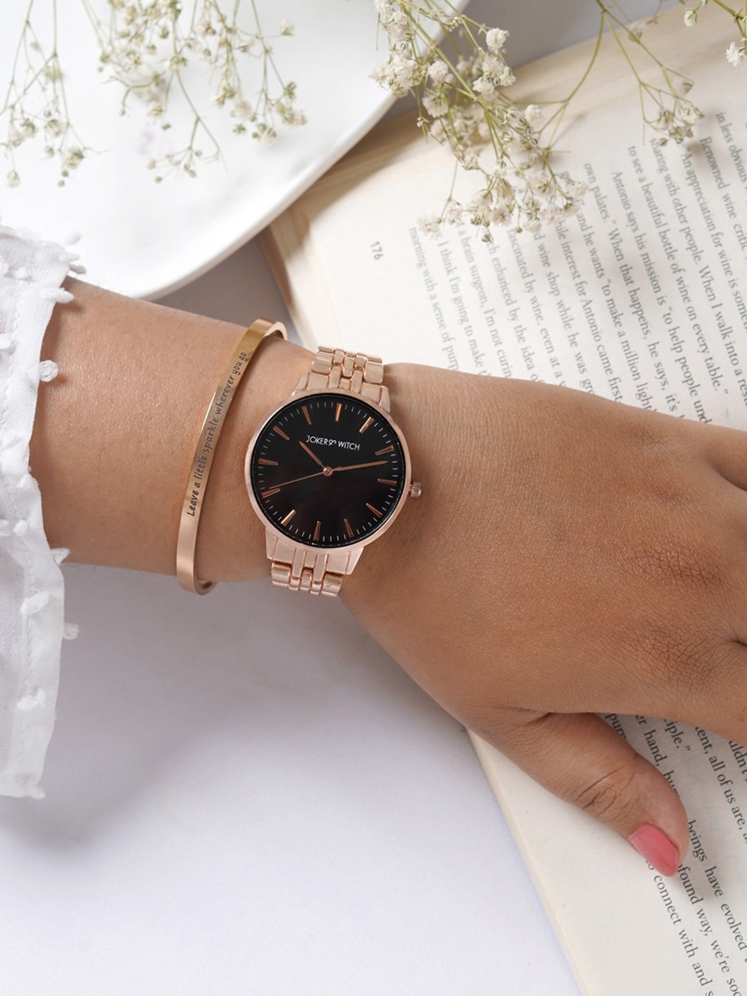 Joker & WItch JWLT582 Analog Watch for Women With Ring, Bracelet