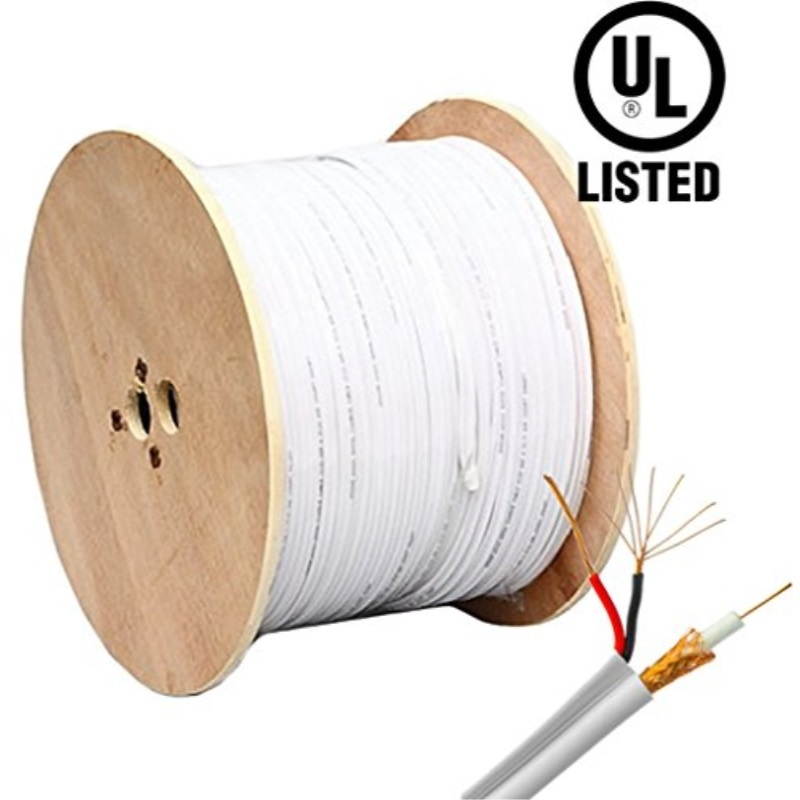 hdview video power cable, 1000ft samese coaxial rg59 cable wire for cctv security camera, extension wire cord for hd (tvi/ahd/c